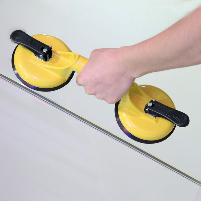 FCHO Glass Suction Cups Heavy Duty Aluminum Vacuum Plate Handle Floor Holder Hooks to Lift Large Glass/Tile Suction Cup Lifter/Moving Glasses/Pad for Lifting/Dent Puller (2 Pack) - Image 5